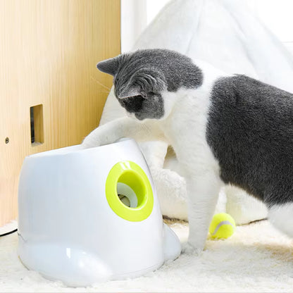 🎾 "Chaos Canon 9000" – Automatic Ball Launcher for Cats/Dogs (3 Distances: 3ft/6ft/9ft)